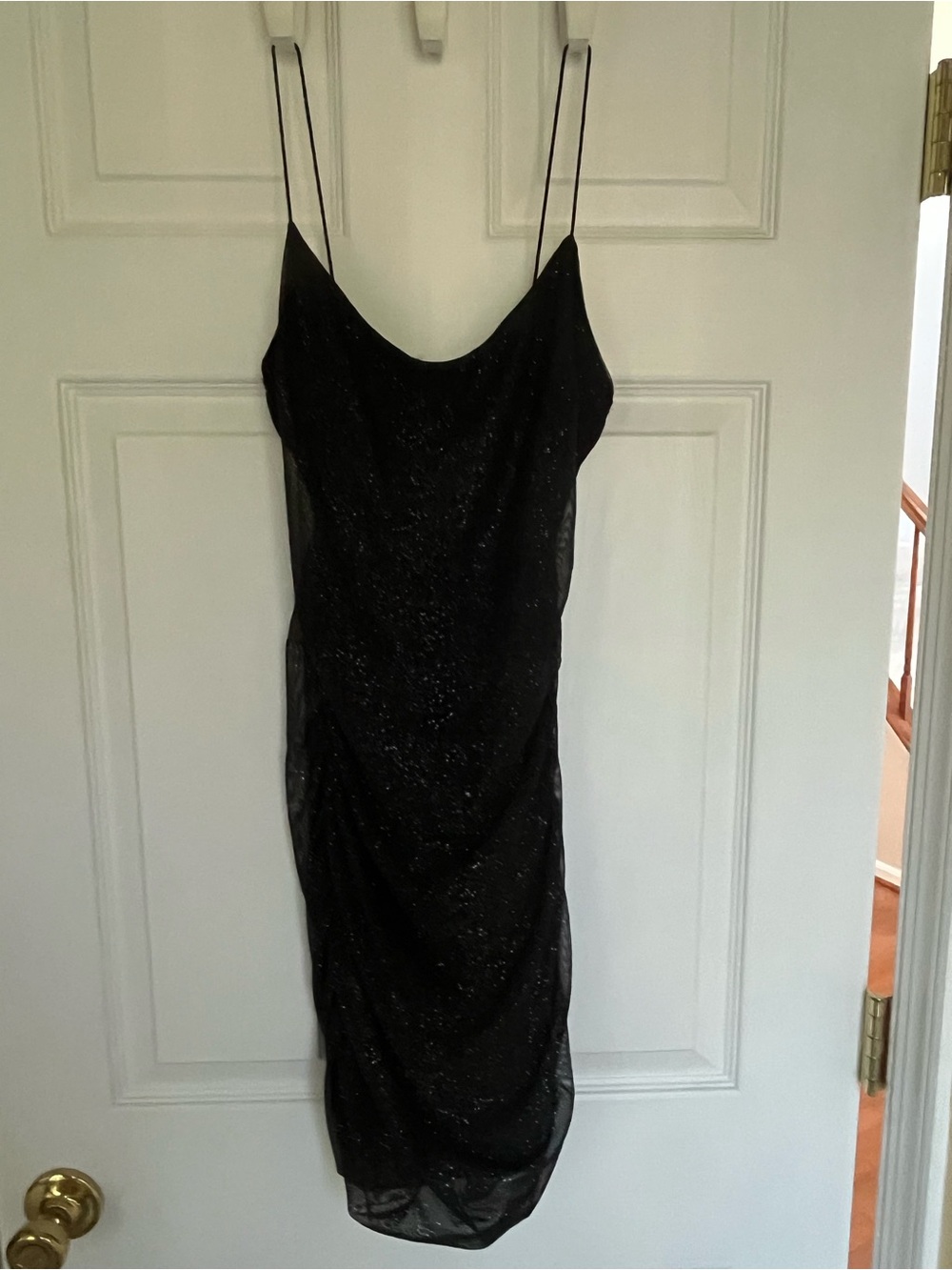 Windsor Black Sparkle Slip Mini Dress